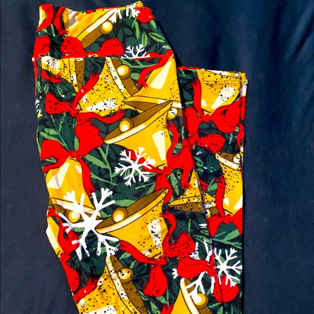 Lularoe OS Christmas Bell Leggings